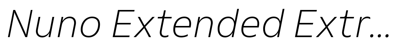 Nuno Extended ExtraLight Italic